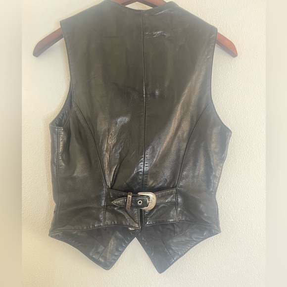 Michael hoban north beach leather vest size 3/4 - Picture 5 of 6